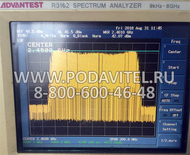 Тестирование частоты RC2.4G - 2400-2500 - 40dbm / 10W