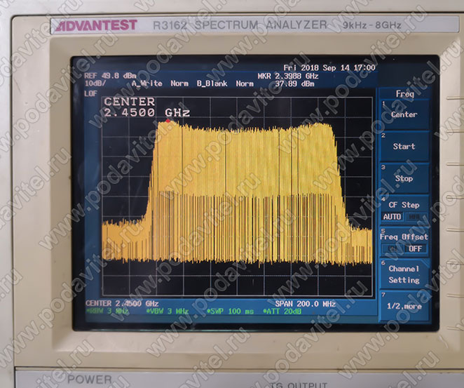 Тестирование частоты Wi-Fi/Bluetooth 2400-2500 МГц - 40dbm / 10W